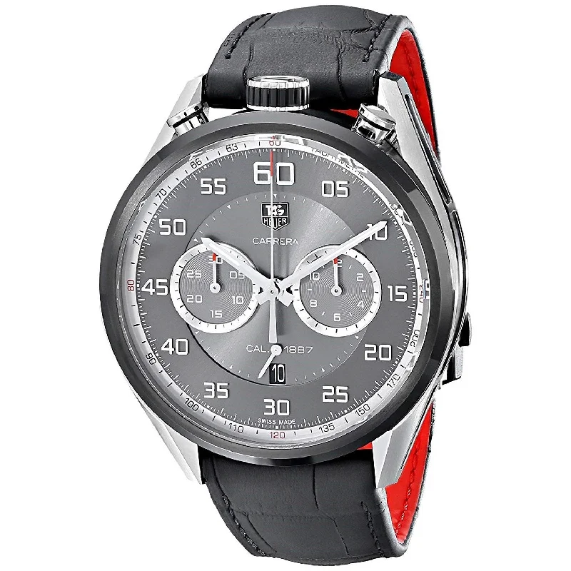 Tag Heuer Men's CAR2C12.FC6327 Carrera Jack Heuer Limted Edition Chronograph Automatic Black Leather Watch