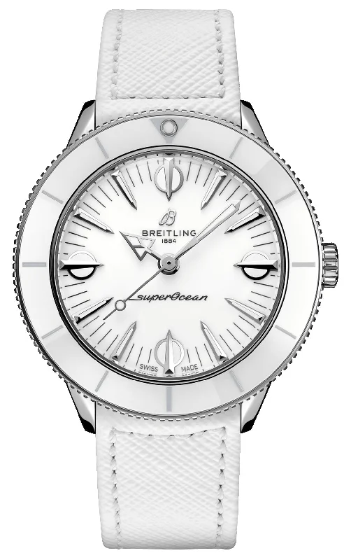 Breitling Superocean Heritage Stainless Steel White Dial Automatic Womens Watch A10340A71A1X1