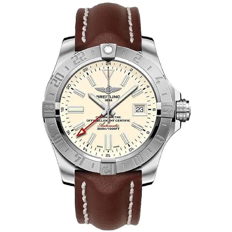 Breitling Men's A3239011-G778-437X Avenger II GMT Brown Leather Watch