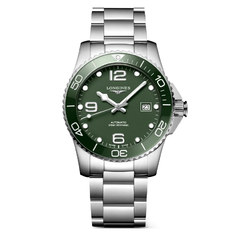 Longines Hydroconquest Green Matt Dial Men 41mm