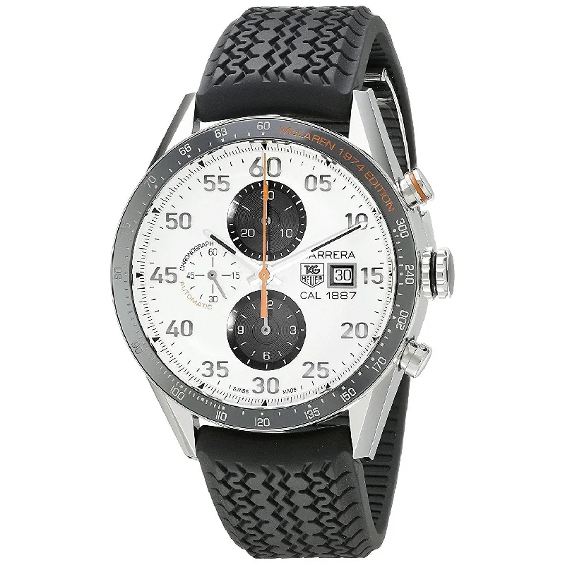 Tag Heuer Men's CAR2A12.FT6033 Carrera Chronograph Automatic Black Rubber Watch