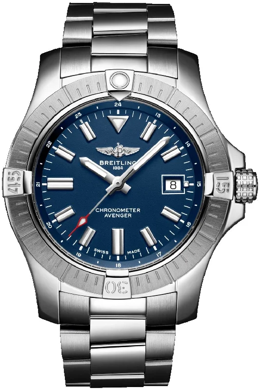 Breitling Avenger Automatic Stainless Steel Blue Dial Date Divers Mens Watch A17318101C1A1