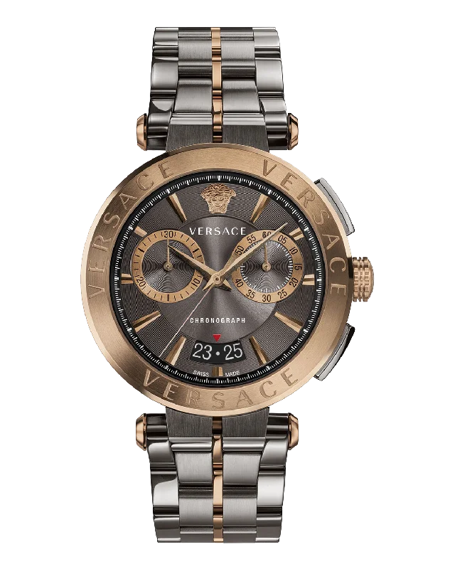 Versace Men's Watch Aion Chronograph 45mm Grey VE1D00619