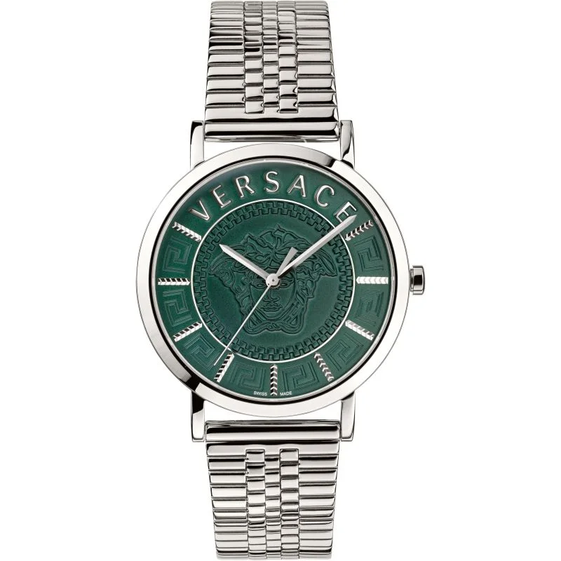 Versace Men's Watch V-Essential Green Bracelet VEJ400921