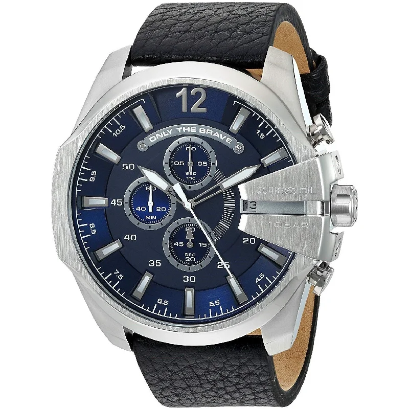 Diesel Mega Chief Quartz Chronograph Blue Dial Men's Watch DZ4423