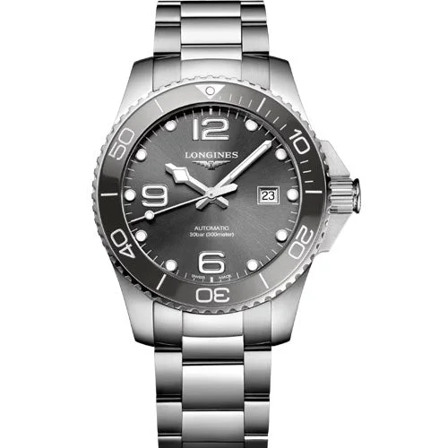 Longines Hydroconquest Sunray Grey Dial Men 43mm