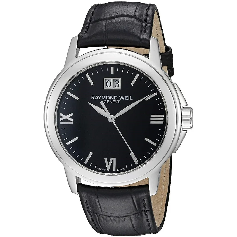 Raymond Weil Men's 5576-ST-00207 Tradition Black Leather Watch