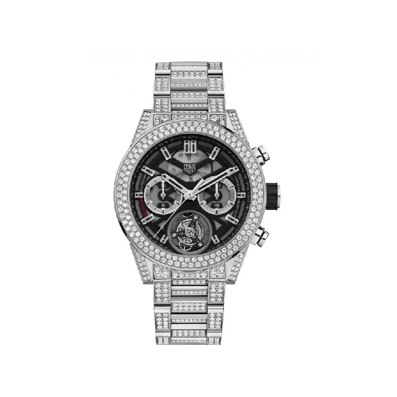 Tag Heuer Men's CAR5A1Z.BA0510 Carrera Chronograph Stainless Steel with Sets of Diamonds Watch