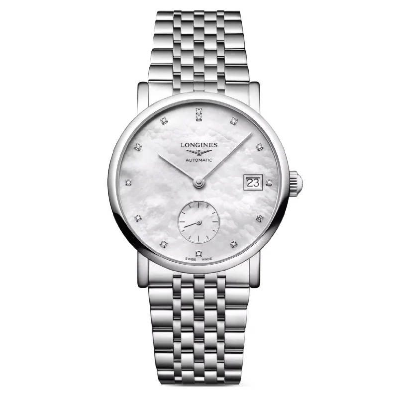 Longines Elegant Collection White mother-of-pearl Dial Women 34.5mm