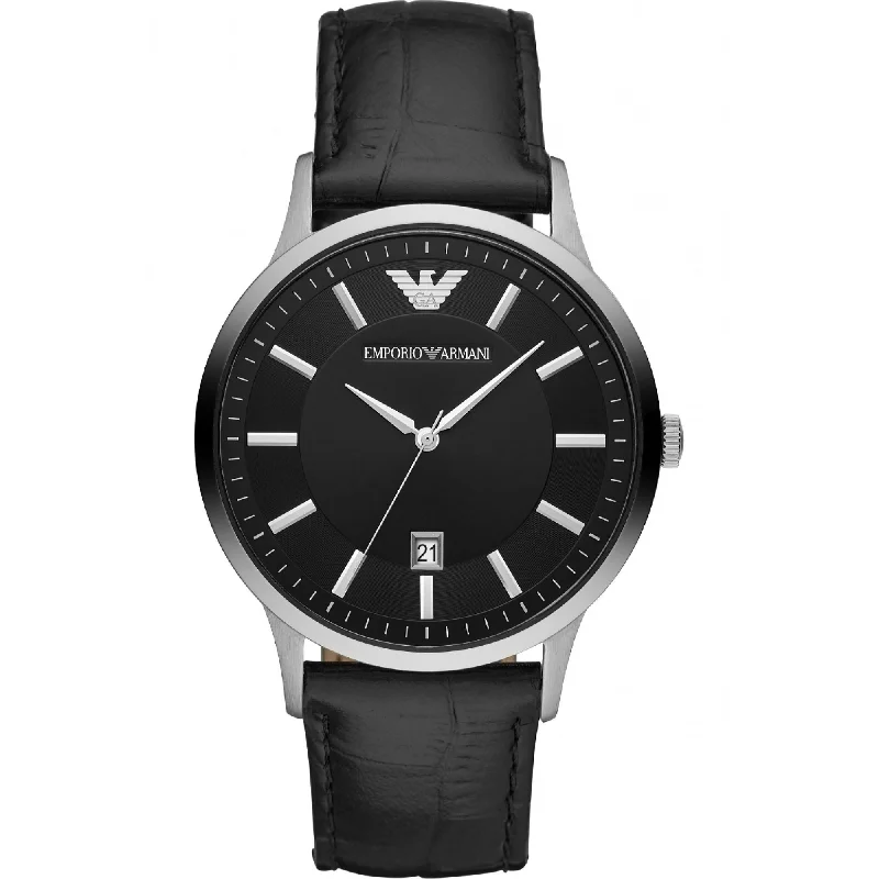 Emporio Armani Renato Quartz Black Dial Men's Watch AR11186