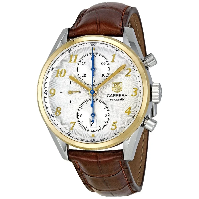 Tag Heuer Men's CAS2150.FC6291 Carrera Heritage 18kt yellow gold Chronograph Automatic Brown Leather Watch