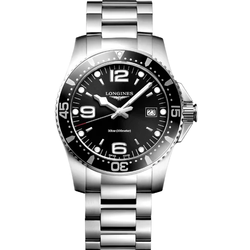 Longines Hydroconquest Sunray Black Dial Men 41mm