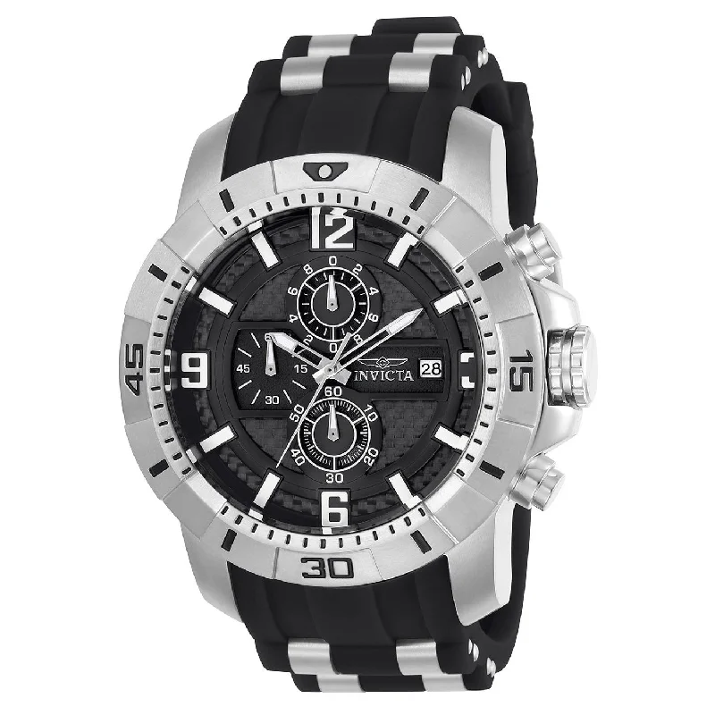 Invicta Men's 24962 Pro Diver Scuba Black and Silver Polyurethane and Stainless Steel Watch