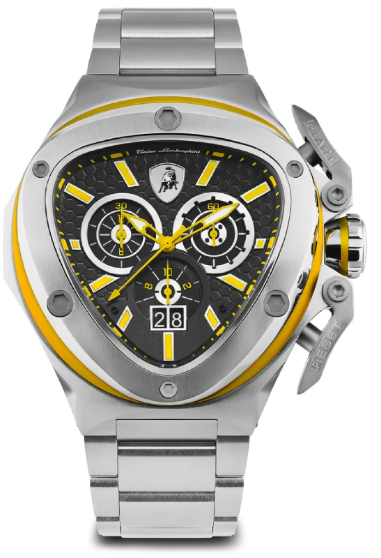 Tonino Lamborghini Spyder X SS Chronograph Date Steel Yellow T9XE-SS-B