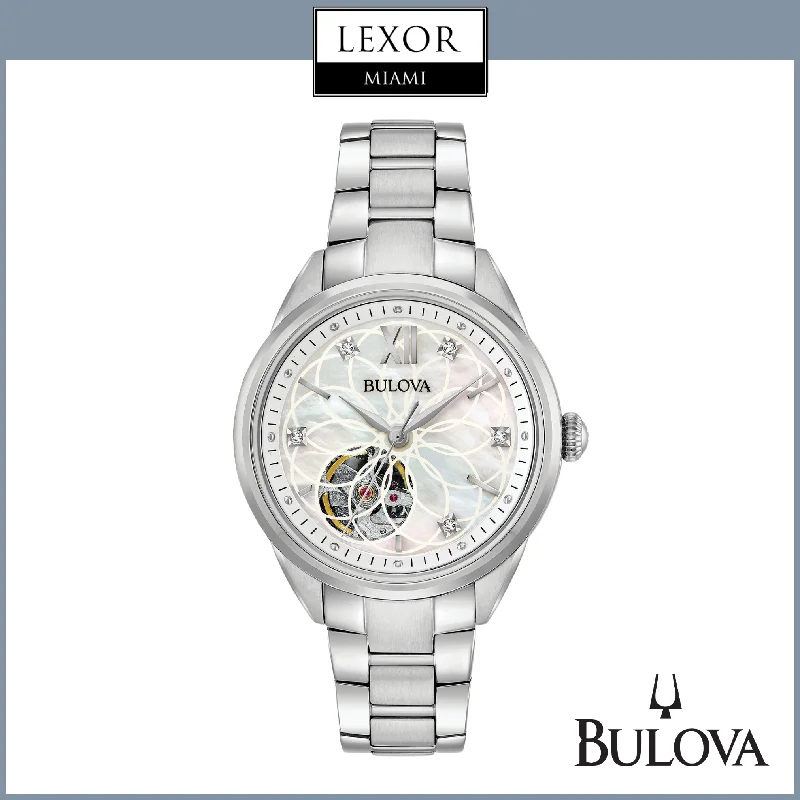 Bulova 96P181 Sutton Automatic Silver Stainless Steel Strap Women Watches