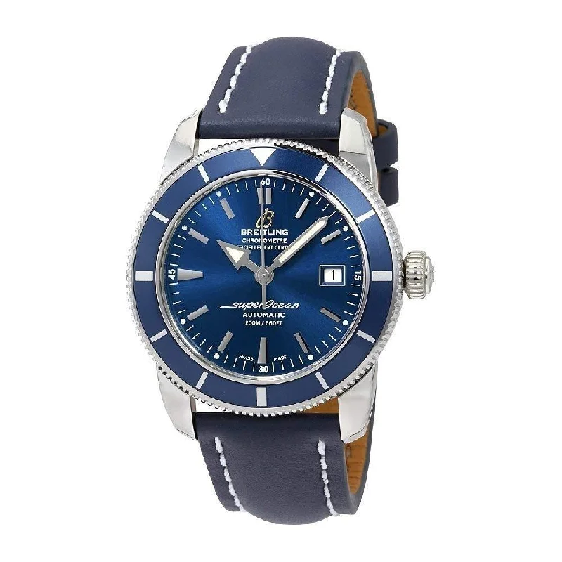 Breitling Men's A1732116-C832-105X Superocean Heritage 42 Blue Leather Watch