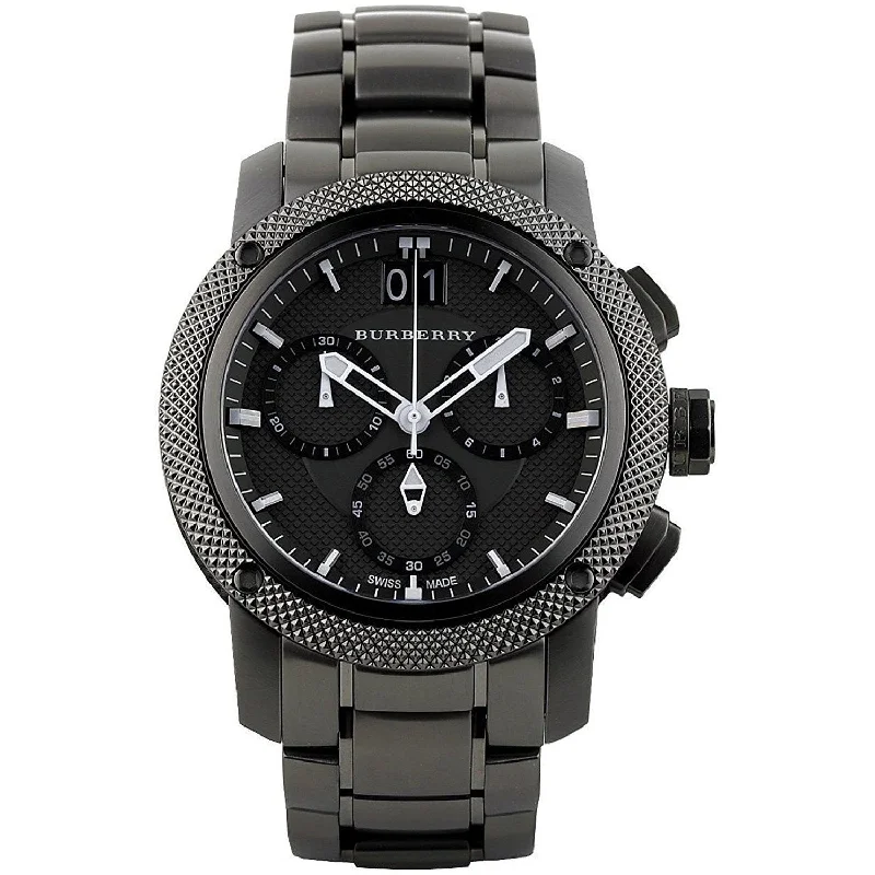 Burberry Men's BU9801 Chronograph Black Stainless Steel Watch