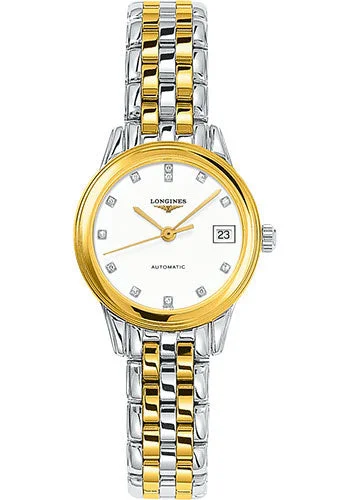 Longines Flagship Watch - 26 mm Steel And Yellow PVD Case - White Diamond Dial - Bracelet - L4.274.3.27.7