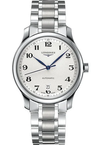 Longines Master Collection Watch - 38.5 mm Steel Case - Silver Barleycorn Arabic Dial - Bracelet - L2.628.4.78.6