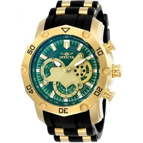 Invicta Men's 23425 Pro Diver Scuba Black and Gold-Tone Polyurethane and Stainless Steel Watch