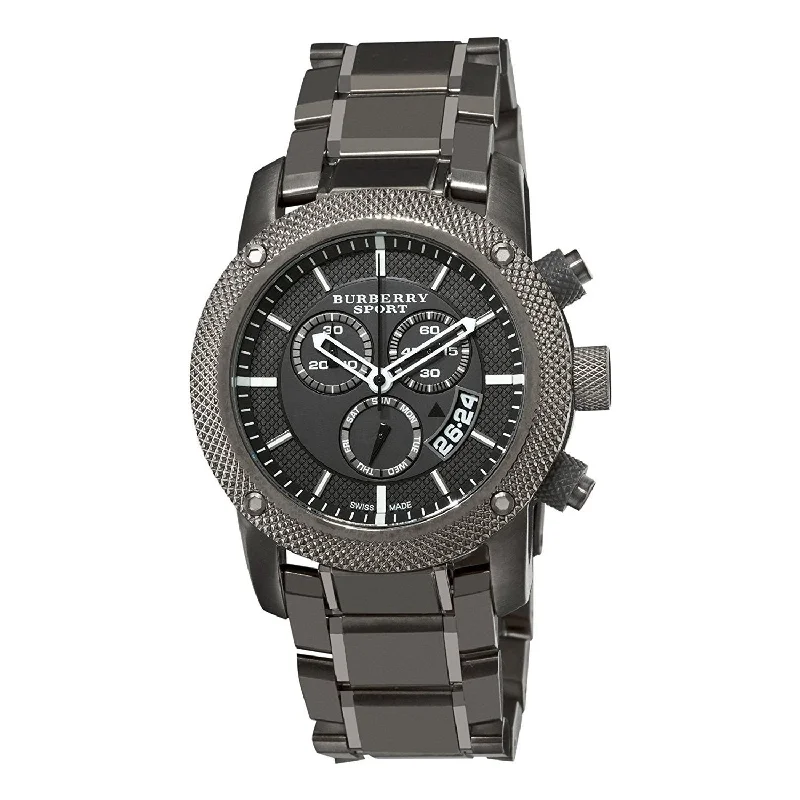 Burberry Men's BU7716 Sport Chronograph Black Stainless Steel Watch