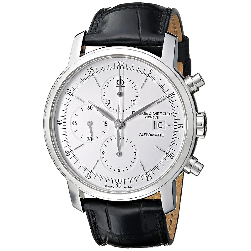 Baume & Mercier Men's MOA08591 Classima Executives Chronograph Automatic Black Leather Watch