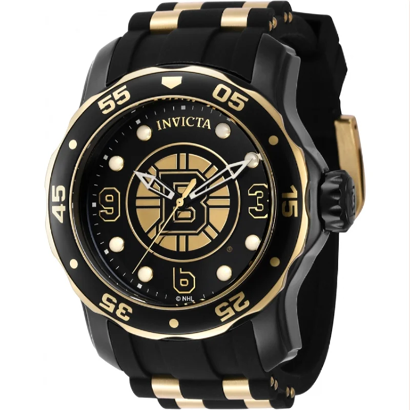 Invicta NHL Quartz NHL Bruins Black Dial Men's Watch 42320