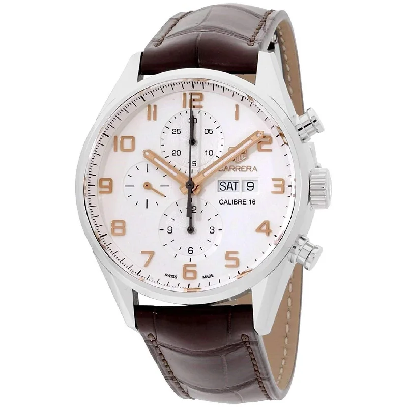 Tag Heuer Men's CV2A1AC.FC6380 Carrera Limited Edition Chronograph Automatic Brown Alligator leather Watch