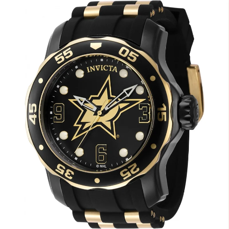 Invicta NHL Quartz NHL Stars Black Dial Men's Watch 42325