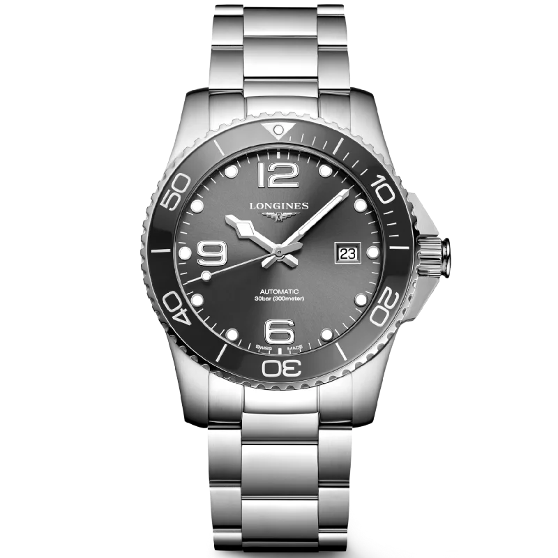 Longines Hydroconquest Sunray Grey Dial Men 41MM