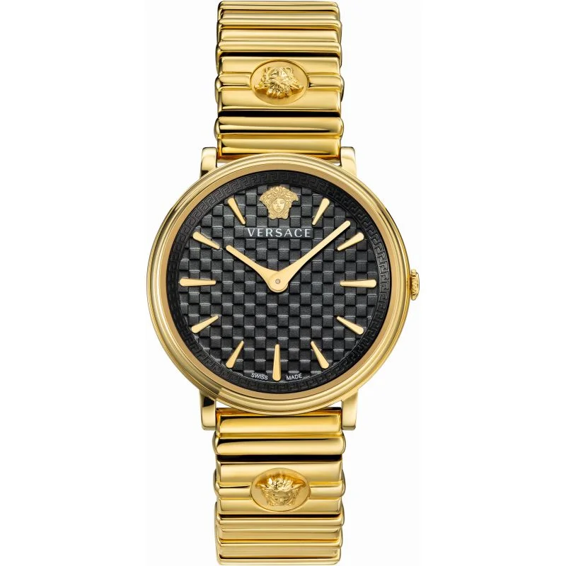 Versace Ladies Watch V-Circle 38mm Black Gold VE8101519