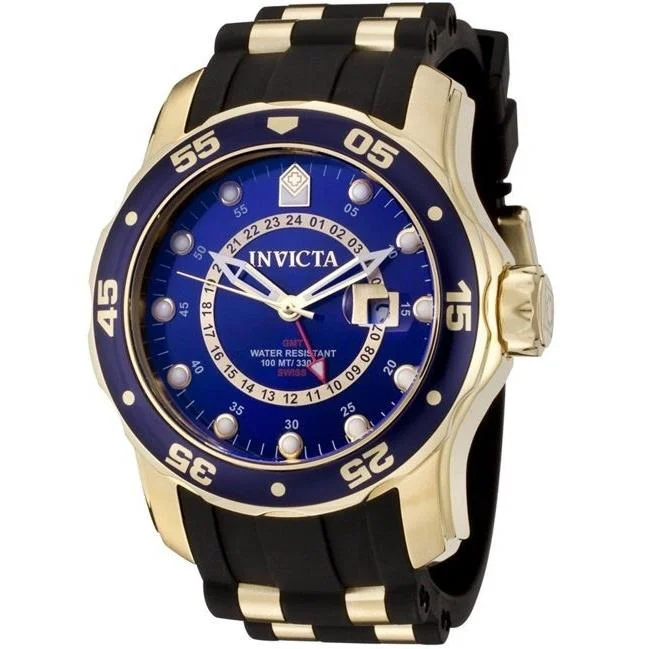 Invicta Men's 6993 Pro Diver Scuba Black and Gold-Tone Polyurethane Watch