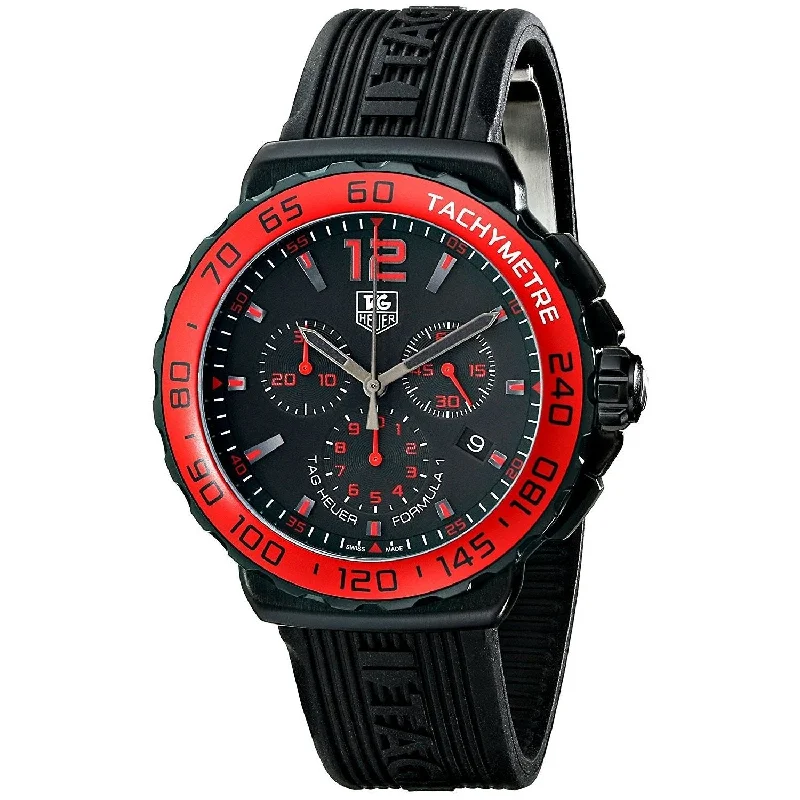 Tag Heuer Men's CAU1117.FT6024 Formula 1 Chronograph Black Rubber Watch