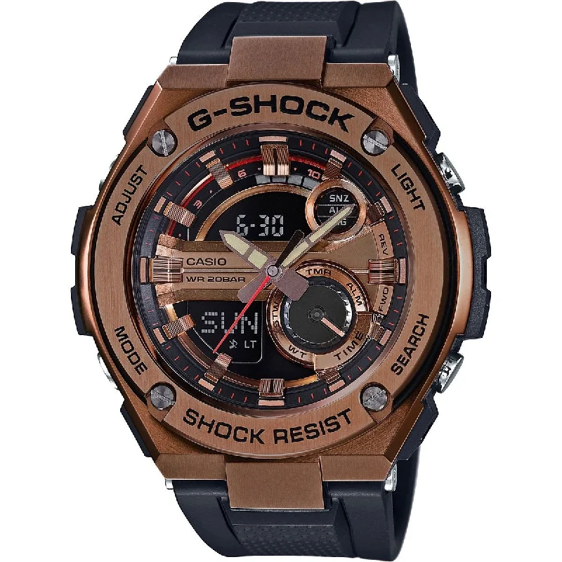 Casio Men's GST210B-4A G-Shock Analog-Digital Black Resin Watch