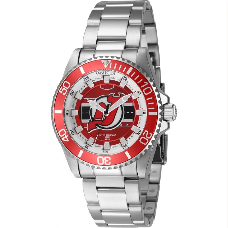 Invicta NHL Quartz NHL Devils Red Dial Women's Watch 42221