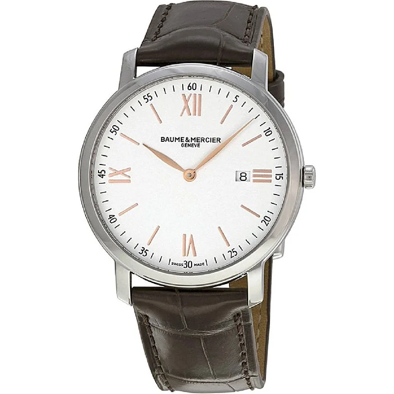 Baume & Mercier Men's MOA10181 Classima Executives Brown Leather Watch