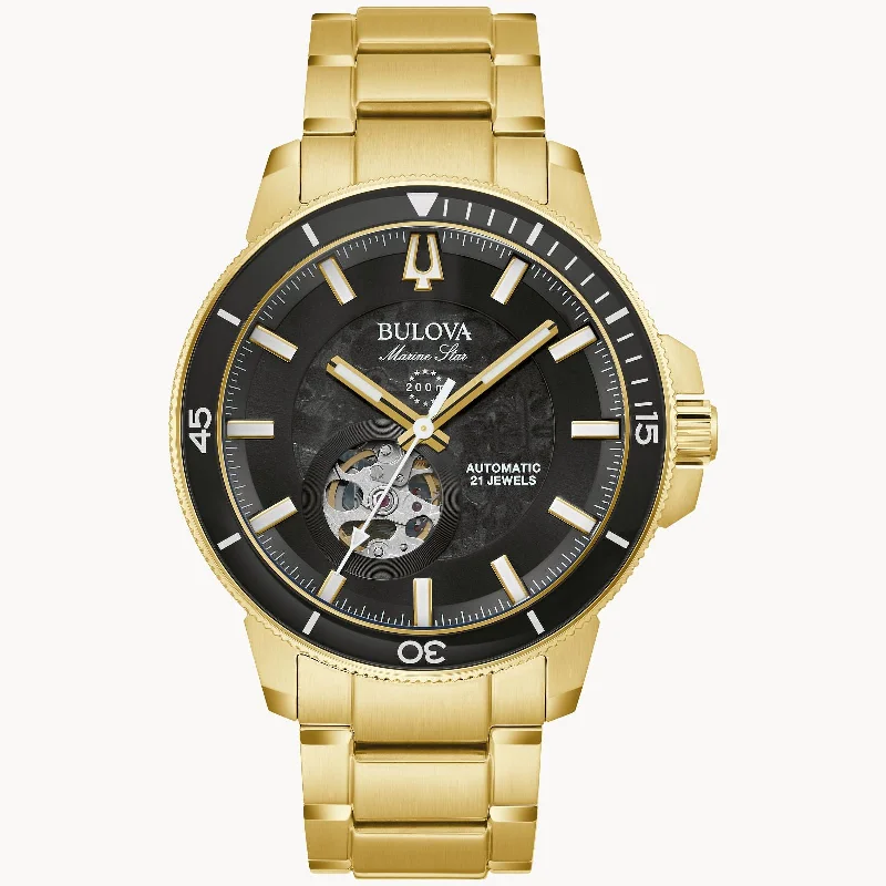 Bulova - Marine Star Stainless Steel Gold/Black