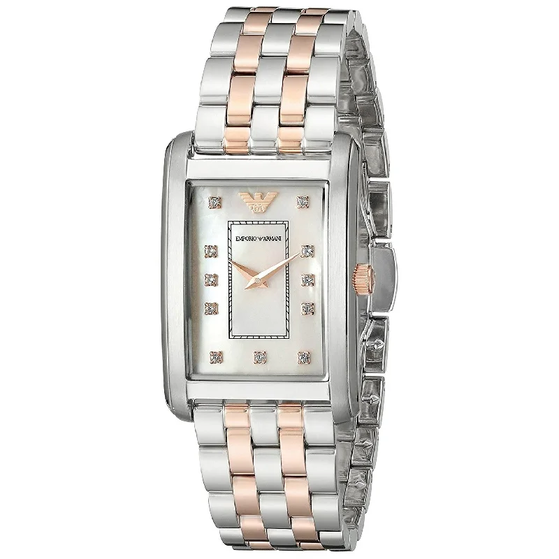 Emporio Armani Classic Quartz Crystal Mother of Pearl Dial Women's Watch AR1905