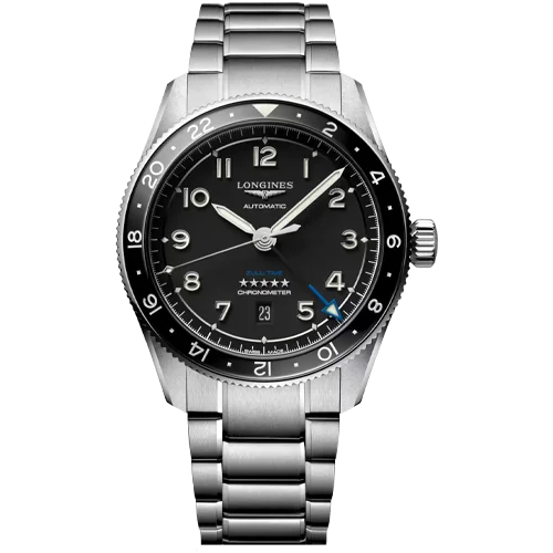 Longines Spirit Zulu Time Black Matt Dial Men 42mm