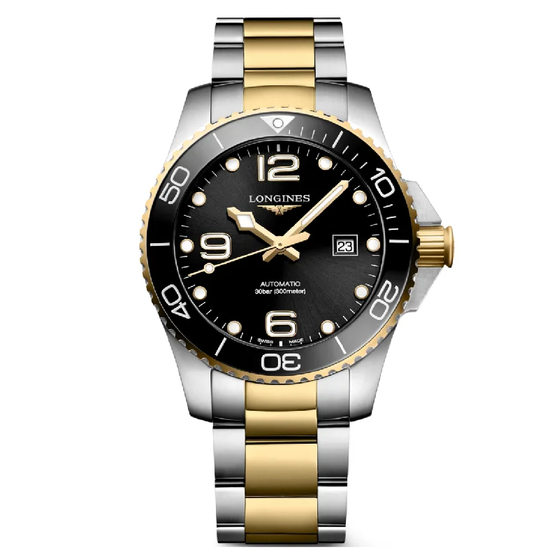 Longines Hydroconquest Sunray Black Dial Men 43mm