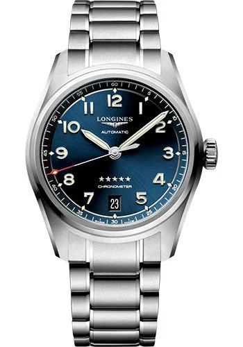 Longines Spirit Automatic Watch - 37 mm Steel Case - Blue Arabic Dial - Bracelet - L3.410.4.93.6