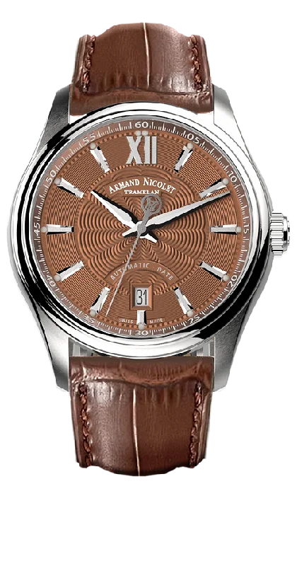 Armand Nicolet Men's Watch M02 Date 41mm Brown Copper A740A-RN-BP22740MAM