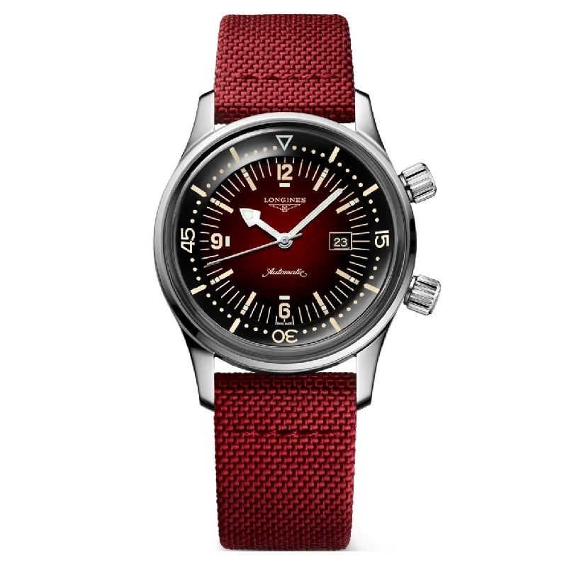 Longines Legend Diver Watch Bordeaux Dial UNISEX 36mm