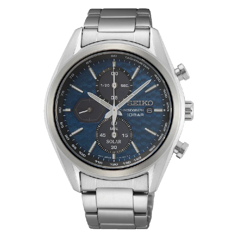 Seiko Solar Men's Blue Watch SSC801