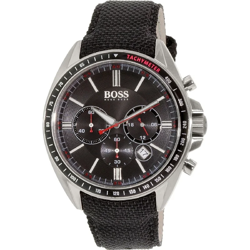 Hugo Boss Men's 1513087 Classic Chronograph Black Nylon and Leather Watch