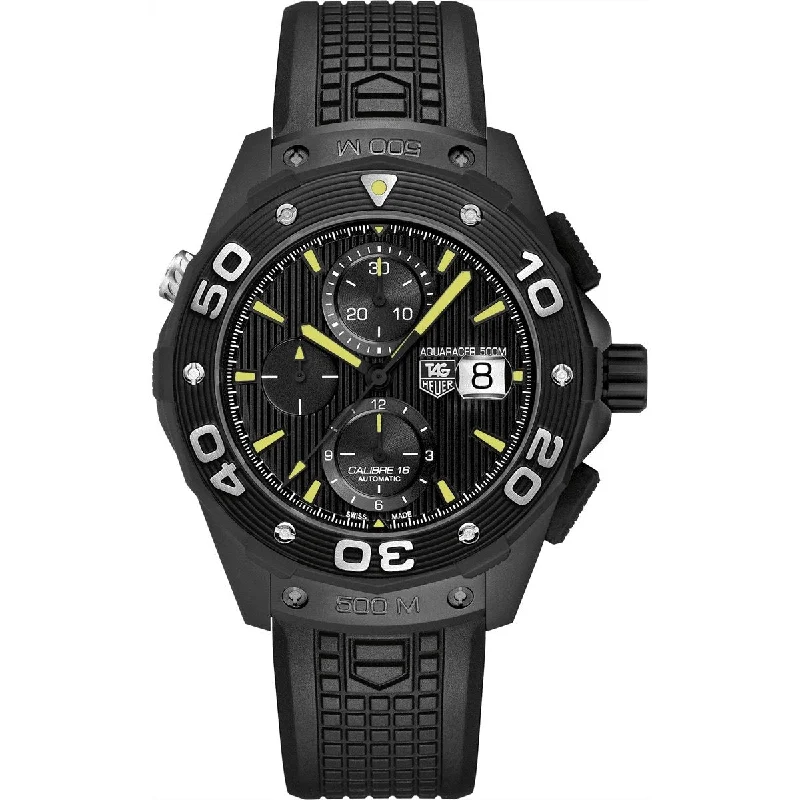 Tag Heuer Men's CAJ2180.FT6023 Aquaracer Chronograph Black Rubber Watch