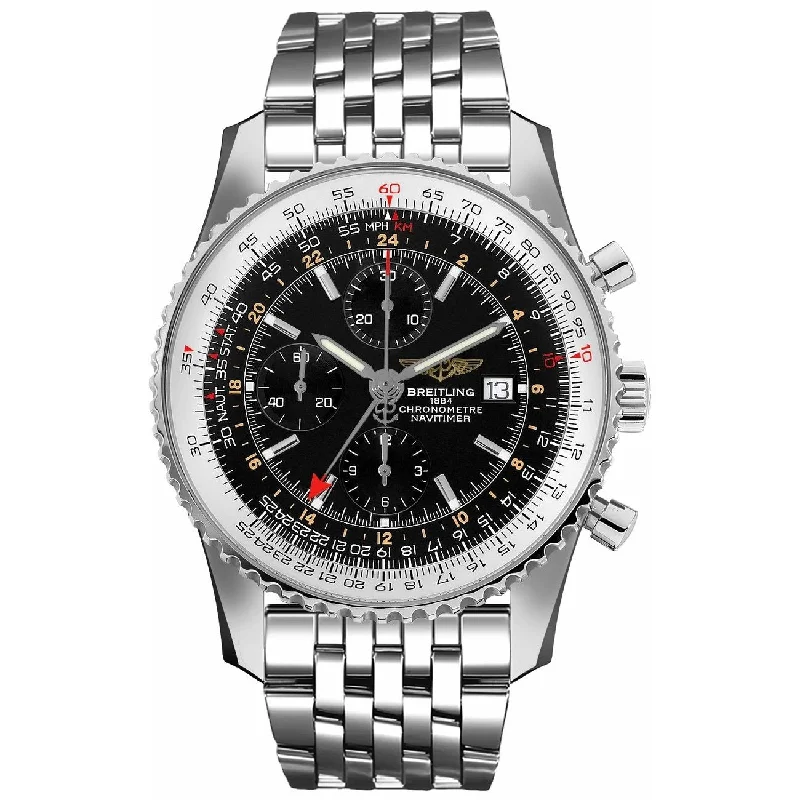 Breitling Men's A2432212-B726-453A Navitimer World Chronograph Stainless Steel Watch