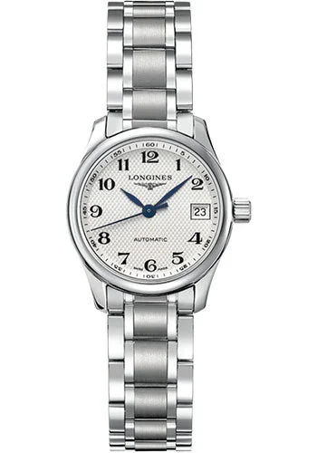 Longines Master Collection Watch - 25.5 mm Steel Case - Silver Barleycorn Arabic Dial - Bracelet - L2.128.4.78.6