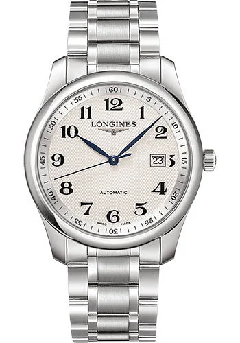 Longines Master Collection Watch - 40 mm Steel Case - Silver Barleycorn Arabic Dial - Bracelet - L2.793.4.78.6