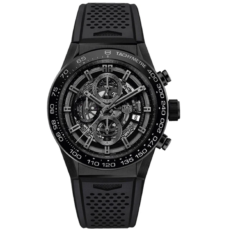 Tag Heuer Men's CAR2A91.FT6071 Carrera Chronograph Automatic Black Rubber Watch